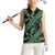 Indonesia Batik Pattern Women Sleeveless Polo Shirt Green Version - Wonder Print Shop