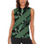 Indonesia Batik Pattern Women Sleeveless Polo Shirt Green Version - Wonder Print Shop