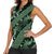 Indonesia Batik Pattern Women Sleeveless Polo Shirt Green Version - Wonder Print Shop