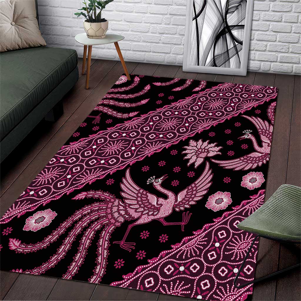 Indonesia Batik Pattern Area Rug Pink Version - Wonder Print Shop