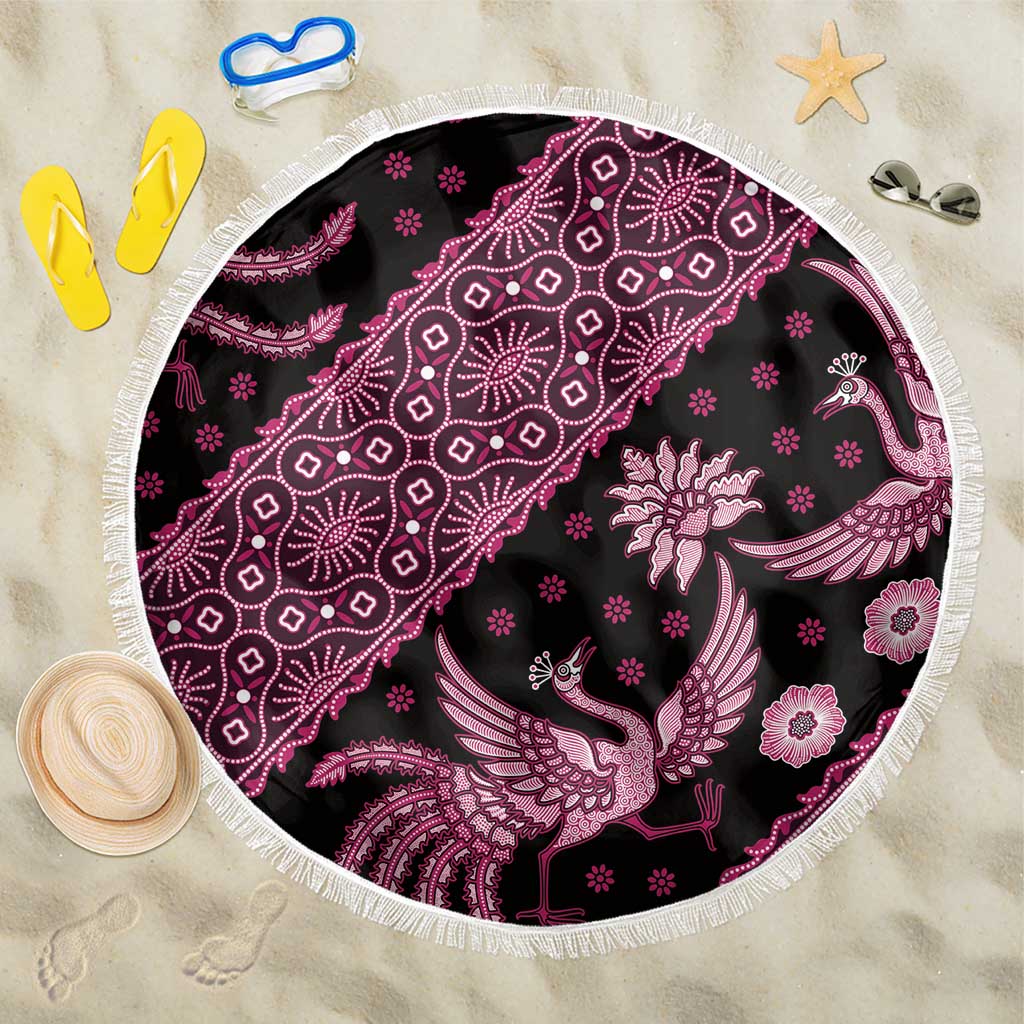 Indonesia Batik Pattern Beach Blanket Pink Version - Wonder Print Shop