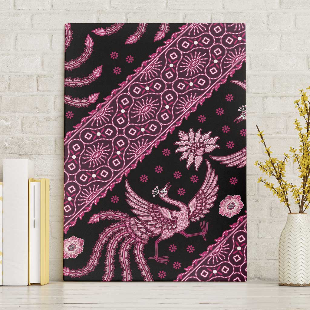 Indonesia Batik Pattern Canvas Wall Art Pink Version - Wonder Print Shop