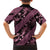 Indonesia Batik Pattern Family Matching Short Sleeve Bodycon Dress and Hawaiian Shirt Pink Version - Wonder Print Shop