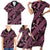 Indonesia Batik Pattern Family Matching Short Sleeve Bodycon Dress and Hawaiian Shirt Pink Version - Wonder Print Shop