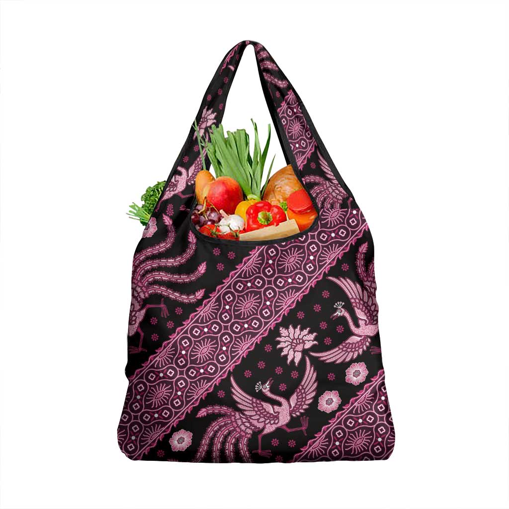 Indonesia Batik Pattern Grocery Bag Pink Version