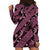 Indonesia Batik Pattern Hoodie Dress Pink Version - Wonder Print Shop