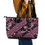 Indonesia Batik Pattern Leather Tote Bag Pink Version