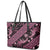 Indonesia Batik Pattern Leather Tote Bag Pink Version