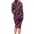 Indonesia Batik Pattern Long Sleeve Bodycon Dress Pink Version - Wonder Print Shop