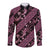 Indonesia Batik Pattern Long Sleeve Button Shirt Pink Version - Wonder Print Shop