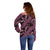 Indonesia Batik Pattern Off Shoulder Sweater Pink Version - Wonder Print Shop