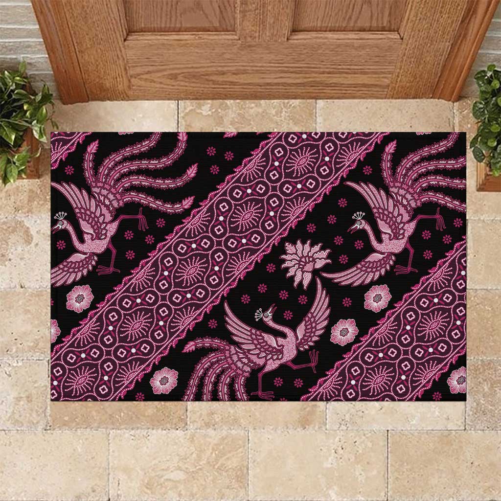 Indonesia Batik Pattern Rubber Doormat Pink Version - Wonder Print Shop