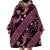 Indonesia Batik Pattern Wearable Blanket Hoodie Pink Version - Wonder Print Shop