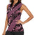 Indonesia Batik Pattern Women Sleeveless Polo Shirt Pink Version - Wonder Print Shop