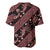 Indonesia Batik Pattern Baseball Jersey Red Version - Wonder Print Shop