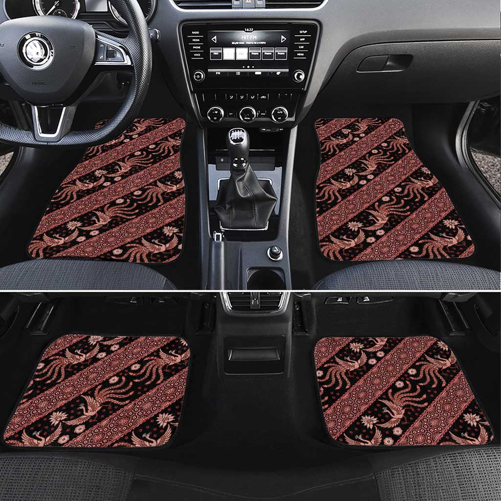 Indonesia Batik Pattern Car Mats Red Version - Wonder Print Shop