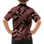 Indonesia Batik Pattern Family Matching Long Sleeve Bodycon Dress and Hawaiian Shirt Red Version - Wonder Print Shop