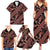 Indonesia Batik Pattern Family Matching Summer Maxi Dress and Hawaiian Shirt Red Version - Wonder Print Shop