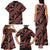 Indonesia Batik Pattern Family Matching Tank Maxi Dress and Hawaiian Shirt Red Version - Wonder Print Shop