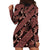 Indonesia Batik Pattern Hoodie Dress Red Version - Wonder Print Shop