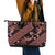 Indonesia Batik Pattern Leather Tote Bag Red Version - Wonder Print Shop