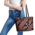 Indonesia Batik Pattern Leather Tote Bag Red Version - Wonder Print Shop