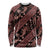 Indonesia Batik Pattern Long Sleeve Shirt Red Version - Wonder Print Shop