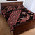 Indonesia Batik Pattern Quilt Bed Set Red Version - Wonder Print Shop