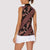 Indonesia Batik Pattern Women Sleeveless Polo Shirt Red Version - Wonder Print Shop