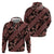 Indonesia Batik Pattern Zip Hoodie Red Version - Wonder Print Shop