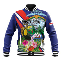 Personalized Costa Rica Rainbow Toucan Baseball Jacket Happy Independence Day