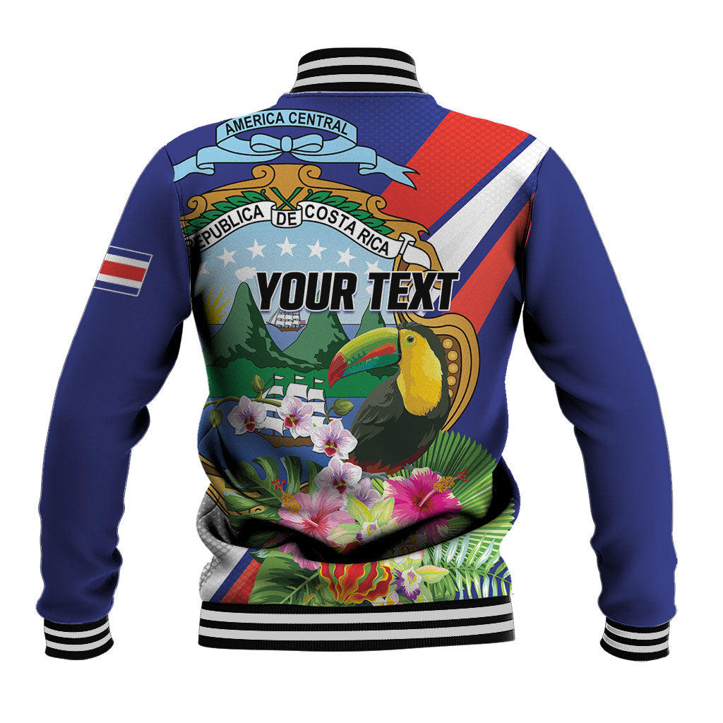 Personalized Costa Rica Rainbow Toucan Baseball Jacket Happy Independence Day