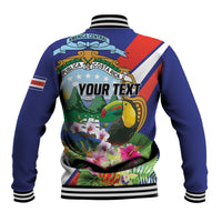 Personalized Costa Rica Rainbow Toucan Baseball Jacket Happy Independence Day