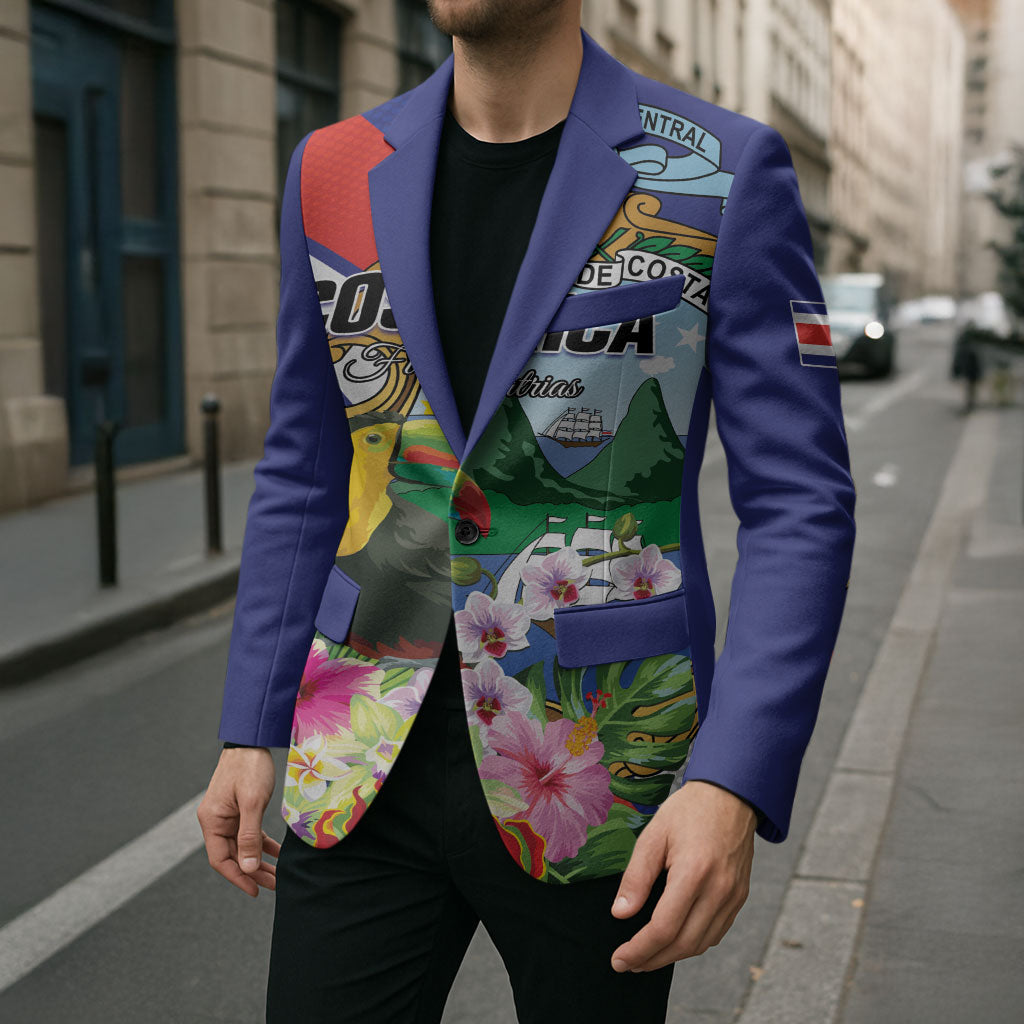 Personalized Costa Rica Rainbow Toucan Blazer Happy Independence Day