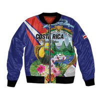 Personalized Costa Rica Rainbow Toucan Bomber Jacket Happy Independence Day