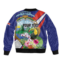 Personalized Costa Rica Rainbow Toucan Bomber Jacket Happy Independence Day