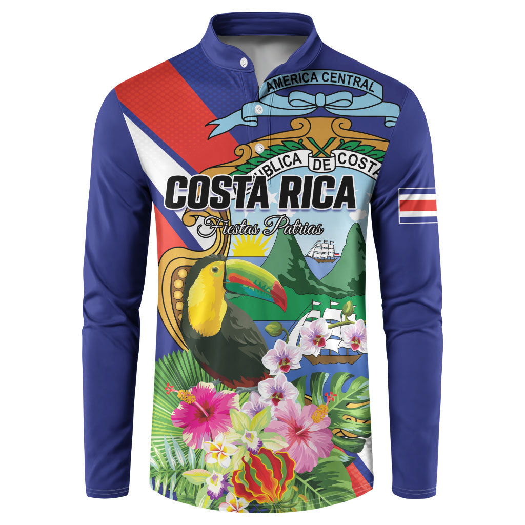 Personalized Costa Rica Rainbow Toucan Button Sweatshirt Happy Independence Day