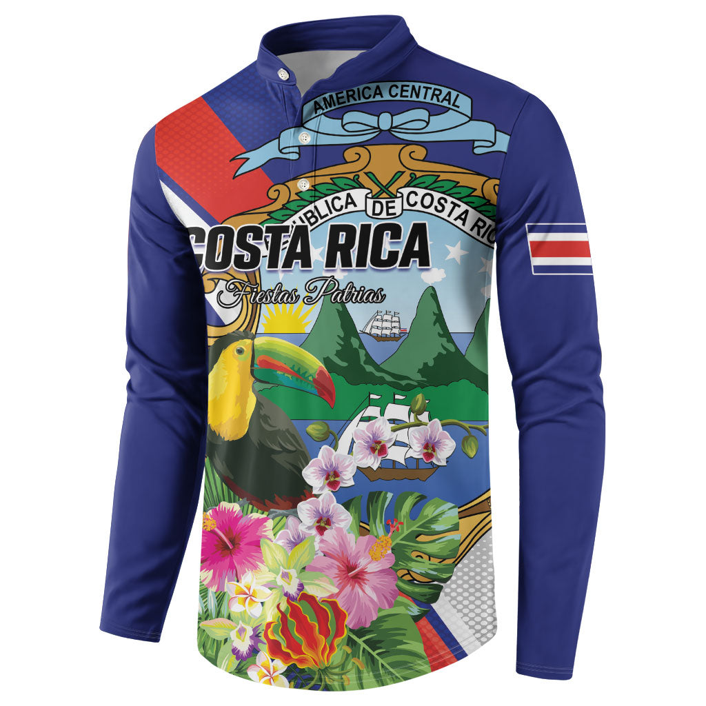 Personalized Costa Rica Rainbow Toucan Button Sweatshirt Happy Independence Day
