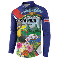 Personalized Costa Rica Rainbow Toucan Button Sweatshirt Happy Independence Day
