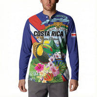 Personalized Costa Rica Rainbow Toucan Button Sweatshirt Happy Independence Day