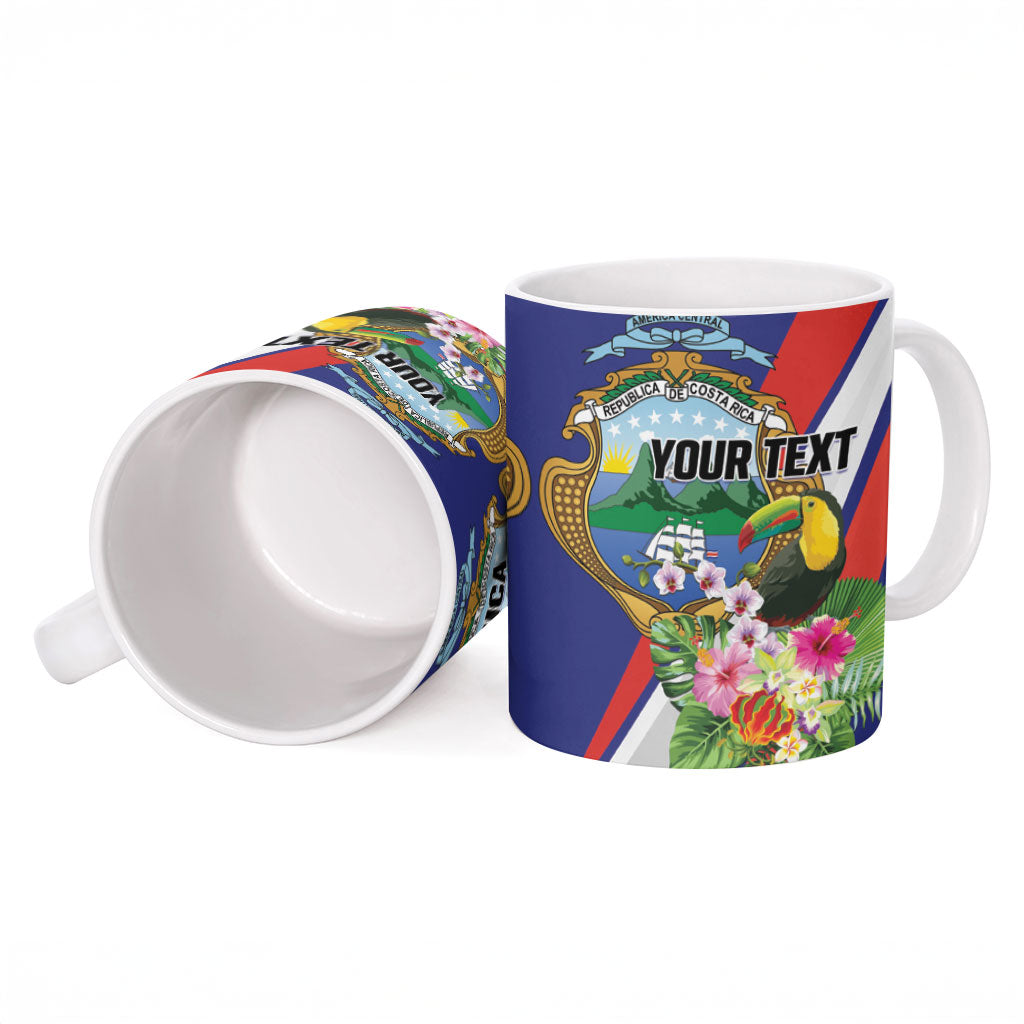 Personalized Costa Rica Rainbow Toucan Ceramic Mug Happy Independence Day