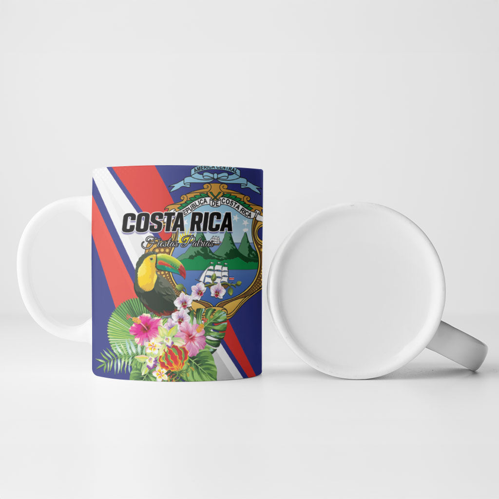 Personalized Costa Rica Rainbow Toucan Ceramic Mug Happy Independence Day