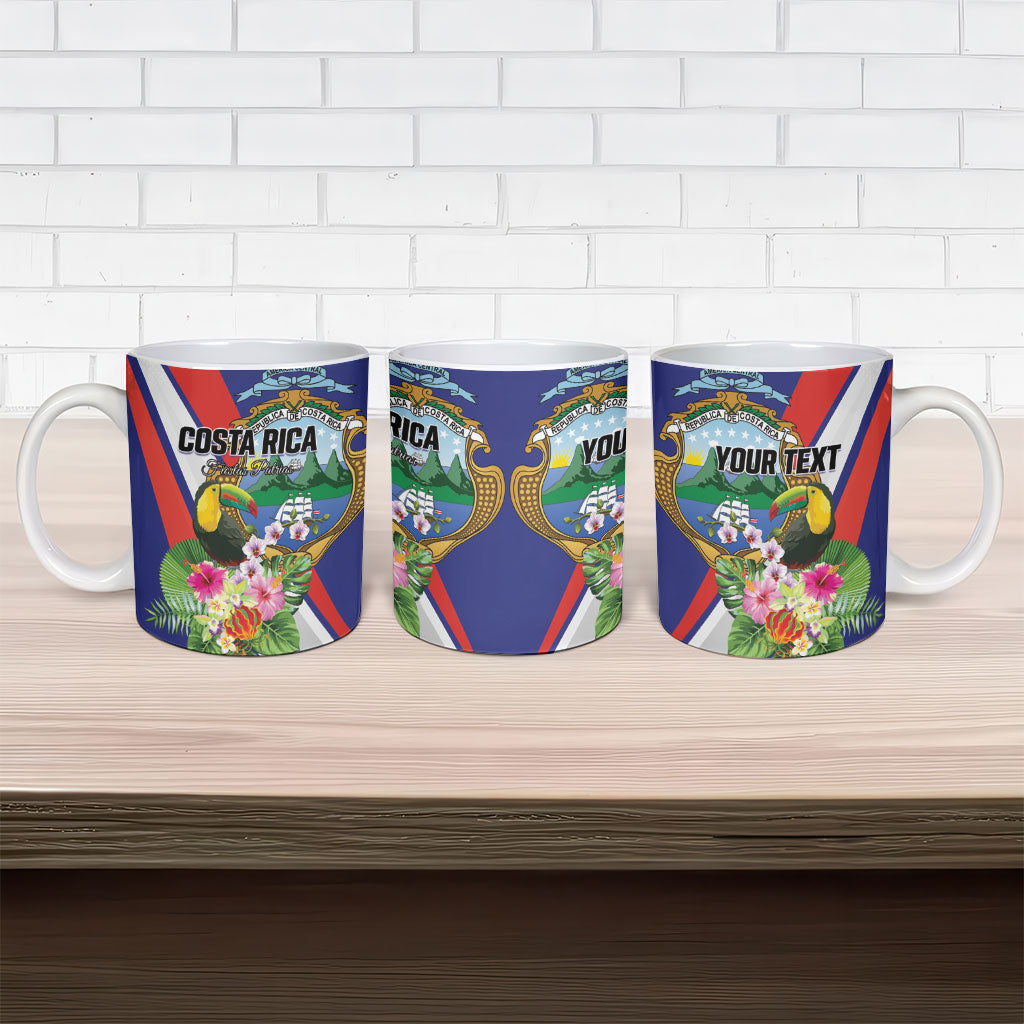 Personalized Costa Rica Rainbow Toucan Ceramic Mug Happy Independence Day