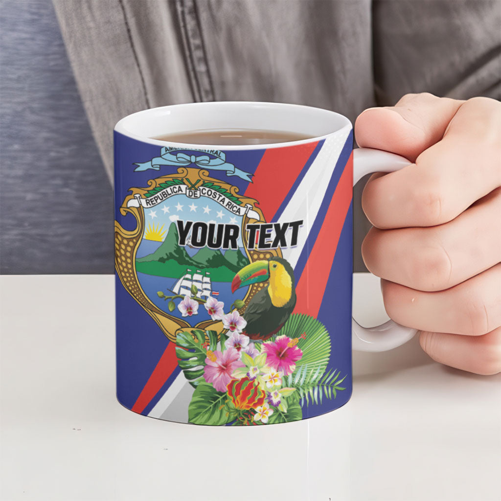 Personalized Costa Rica Rainbow Toucan Ceramic Mug Happy Independence Day