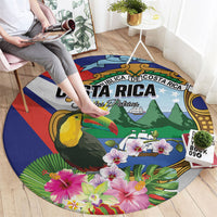 Costa Rica Rainbow Toucan Round Carpet Happy Independence Day