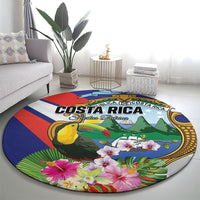 Costa Rica Rainbow Toucan Round Carpet Happy Independence Day