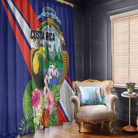 Costa Rica Rainbow Toucan Window Curtain Happy Independence Day