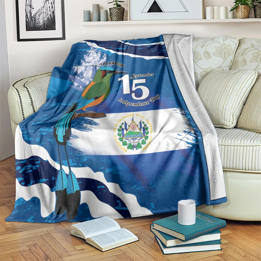 El Salvador Turquoise Browed Motmot Blanket Happy Independence Day