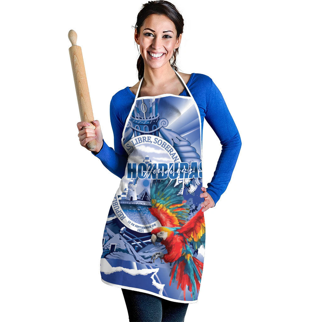 Honduras Scarlet Macaw Apron Happy Independence Day