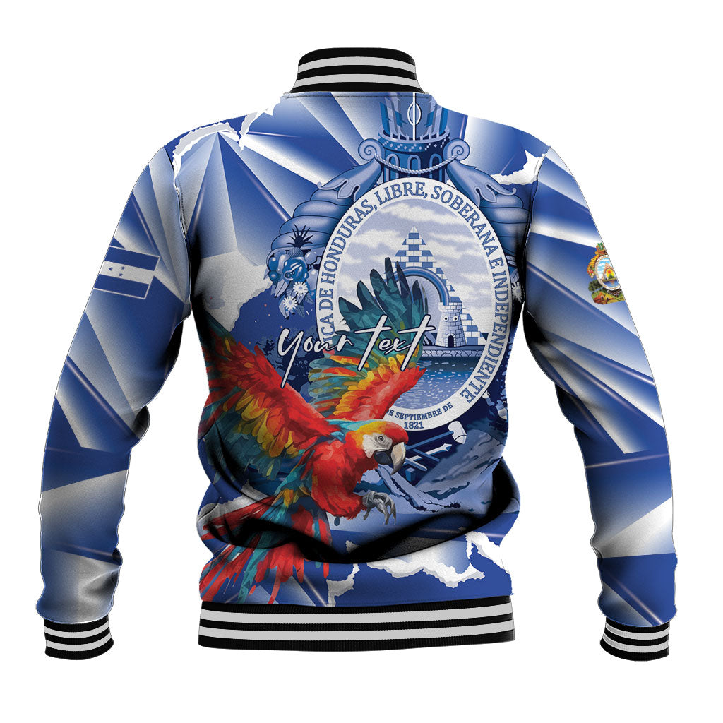 Personalized Honduras Scarlet Macaw Baseball Jacket Happy Independence Day